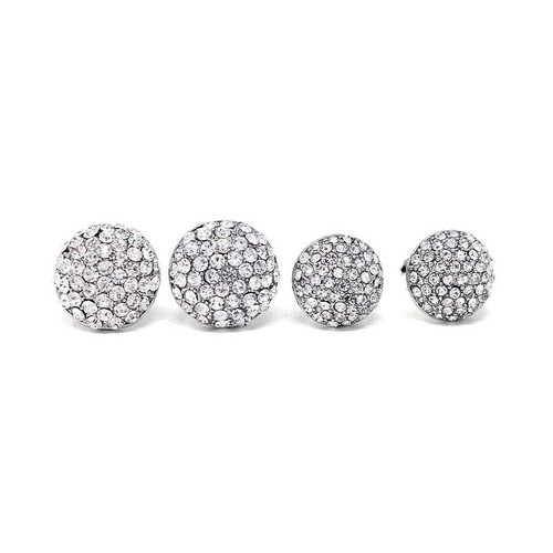 Crystal Round Clip On Earrings - Picture 6 of 10