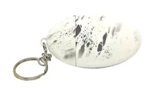 Fujima 3" Portable Pebble Mini Polyresin Cigarette Ashtray W/Keychain
