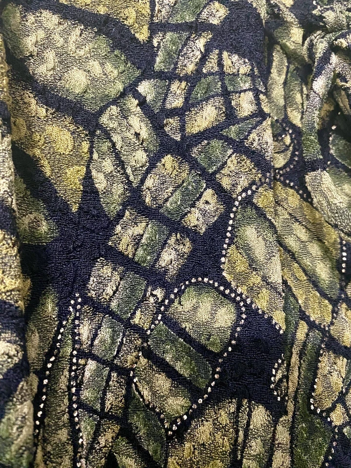 Cárdigan y top sin mangas XL para mujer de 2 piezas multicolor negro, verde, caqui, dorado Foto 3 de 4