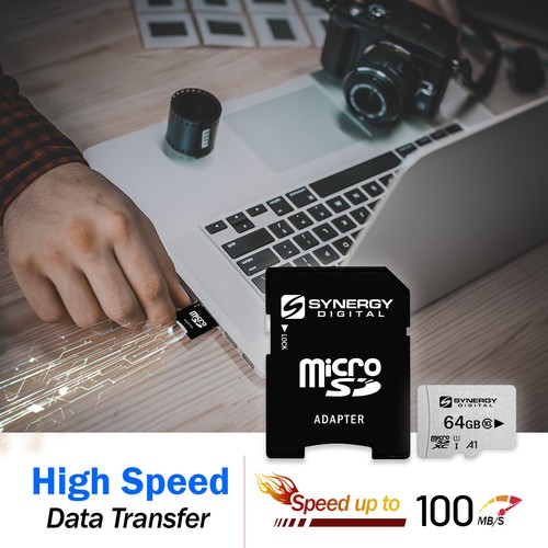 Synergy Digital 64GB, UHS-I MicroSDXC Memory Cards - Class 10, U1 - Pack of 2 - Picture 4 of 6