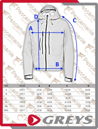 Greys Tail Wading Jacke TG.M Jacke Technik Atmungsaktiv Wasserdicht - Bild 2 von 9