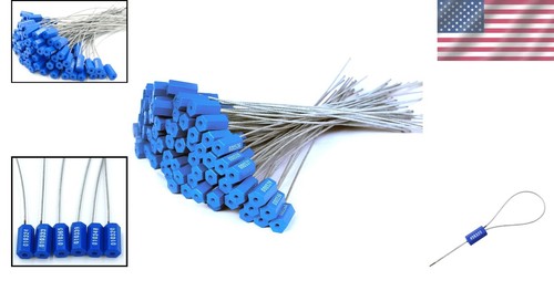 Durable 1000-pack Blue Steel Cable Seals - Numbered Security Solutions for Cargo - Picture 2 of 9