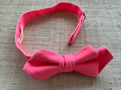 Crewcuts Boys Neon Pink Cotton Bowtie, L / XL EASTER SPRING SUMMER - Picture 2 of 8