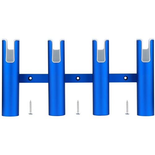 Aluminium 3/4 Tube Fishing Rod Holder for Boat w/Screws Side Mount Sliver & Blue - Picture 38 of 60