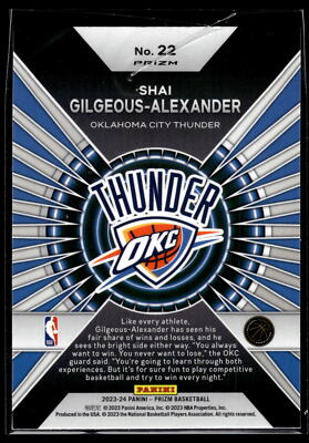 Shai Gilgeous-Alexander 2023-24 Panini Prizm Silver Prizm