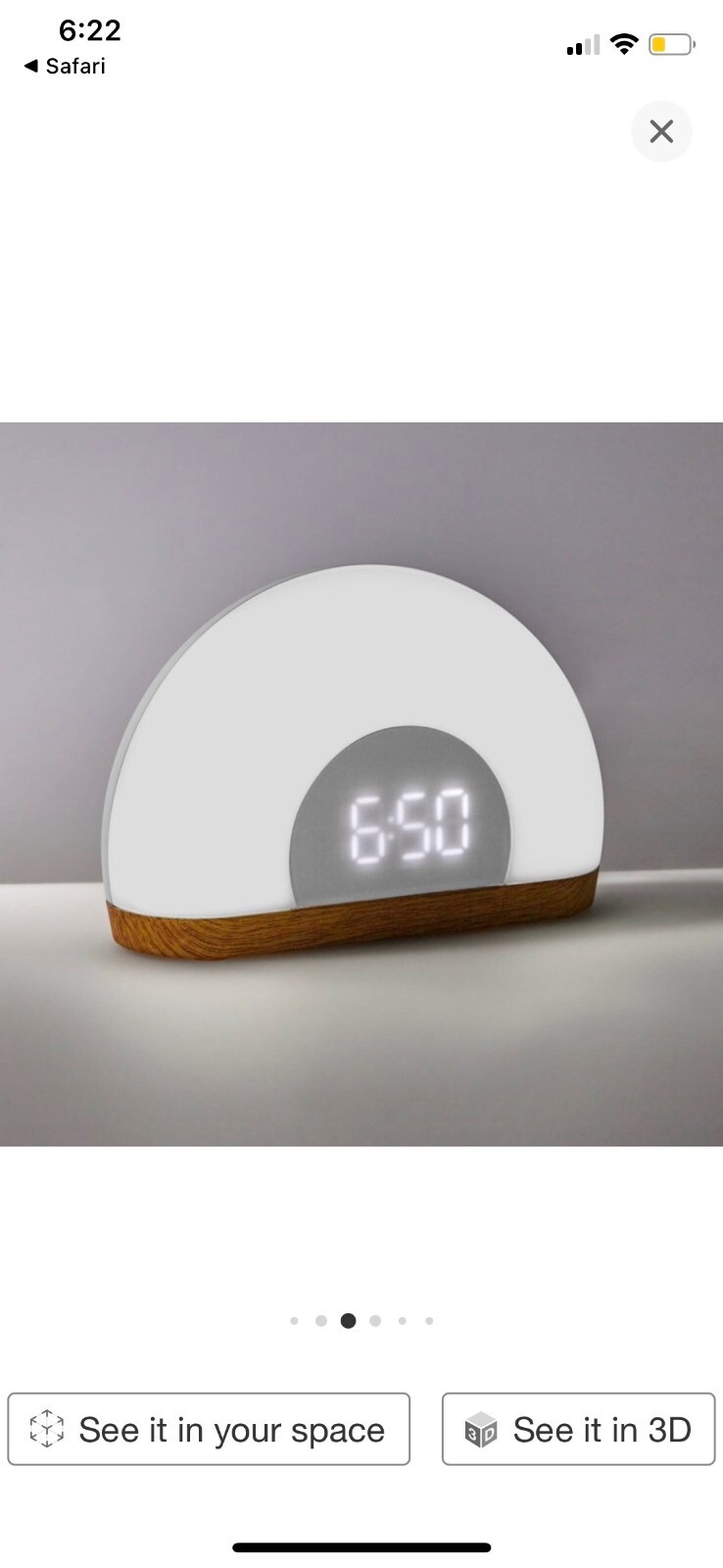 Wooden Wake-Up Light & Nightlight for Kids - Pillowfort™-image