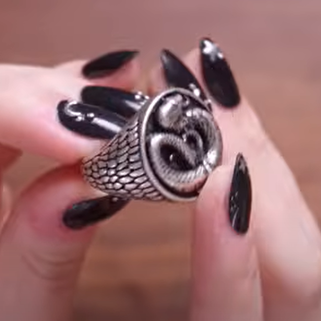 Wizarding Trunk Harry Potter Love to Hate Malfoy Family Crest Ring