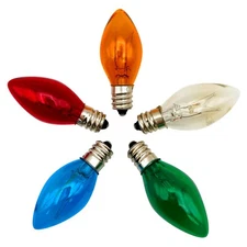 Vintage Style C7 Random Blinking Bulbs 5/pk