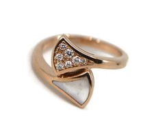Bvlgari Divas Dream Diamond 18K Rose Gold RIng Size 47