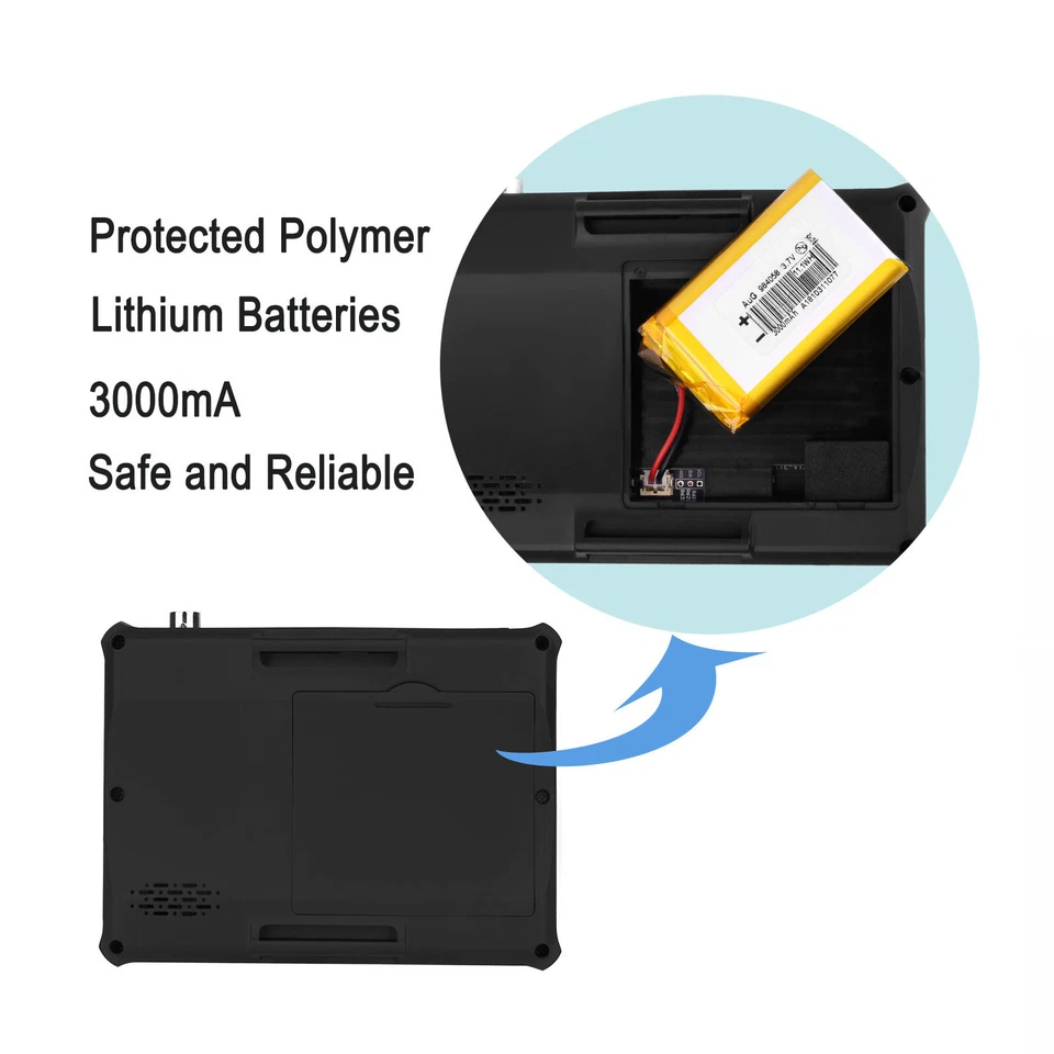 Probador Monitor 4 en 1 TVI CVI AHD VGA CVBS Seguridad CCTV Cámara Prueba 5" HD hasta 8 MP Foto 4 de 4