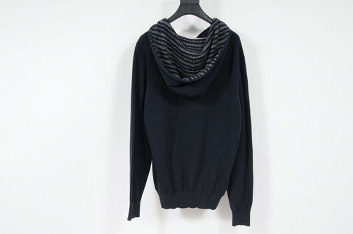 Grayson & Dunn Mens Henley Pullover Sweater Hoodie Medium Navy Blue Stretch - Picture 7 of 11
