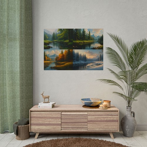 π Four Seasons Poster β Nature Landscape Wall Art β Seasonal Home Decor Print - Picture 25 of 25