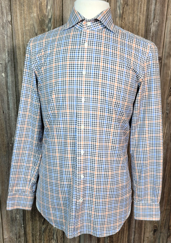 Camicia elegante Hadleighs con bottoni manica lunga fatta a mano in Italia uomo 15,5-39 usata in ottime condizioni - Foto 3 di 9