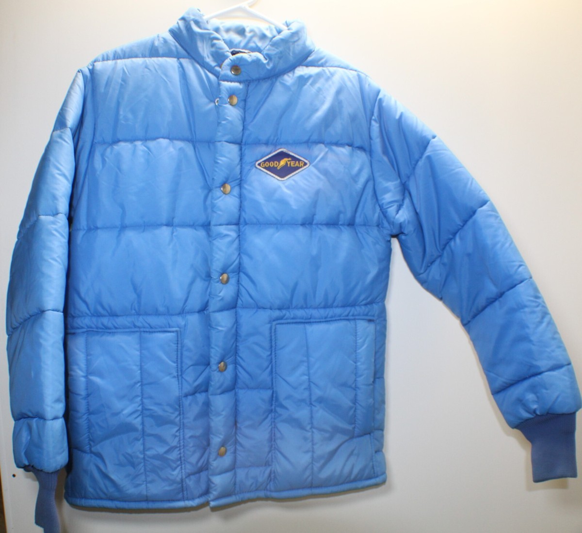 Vintage Goodyear Racing Apparel Jacket Insulated Puffer Coat Mens