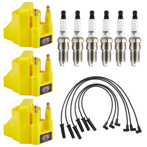 6 Spark Plug + 3 DR39 Ignition Coil & Wire Set For 02-08 Pontiac Grand Prix 3.8L - Picture 2 of 12