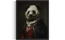 Panda Vampire Animal Photo Art Print Poster Wall Art Painting