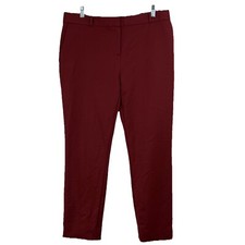 KATE SPADE Davis skinny pant oxblood red WOMENS 12 Cotton Stretch Classic Slim