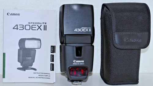 Canon Speedlite 430EX ll w/ case & IM, off camera shoe: no signs of use