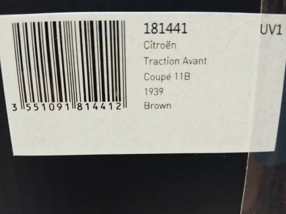 Norev Citroen Traction Avant Coup� 11B brown 1/18 181441 - Immagine 3 di 3
