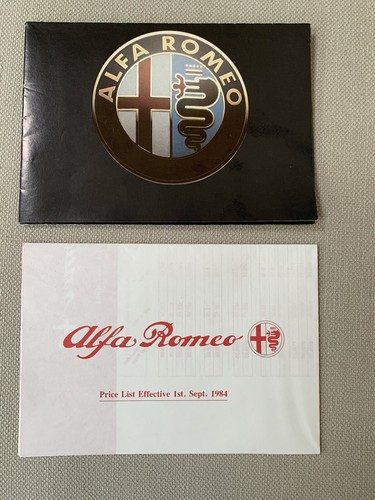 Alfa Romeo Faltprospekt und Preisliste 33 Sprint Giulietta GTV Alfetta 1984