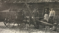 Antigua máquina descascarilladora de maíz RPPC implemento agrícola hombres mujeres #22