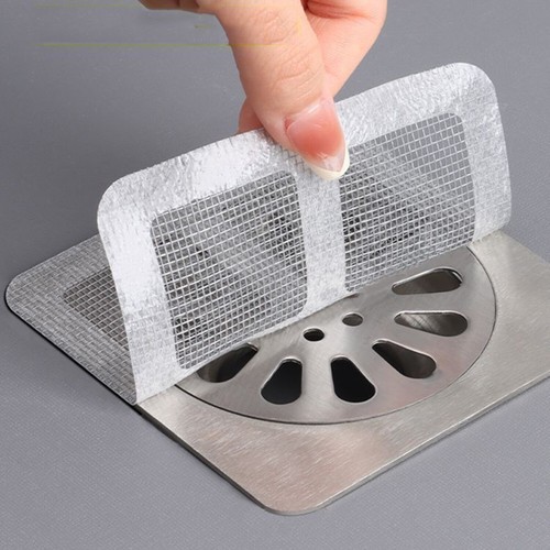 Anti-Blocking Filter Screen Disposable Floor Drain Sticker Hair Catcher Bathroom - Picture 1 of 10