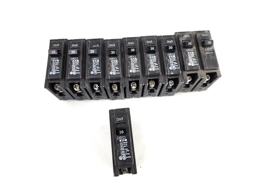 10pcs Used Eaton BR130 30 Amp Single Pole Standard Trip Circuit Breaker