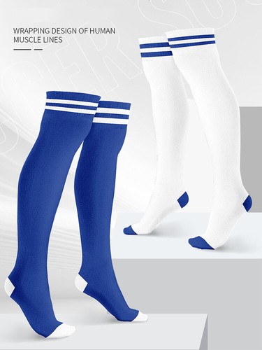 2 Paar Herren Overknee Fußball Socken Fußball Training Handtuch Untersocken Strumpfwaren - Bild 19 von 29