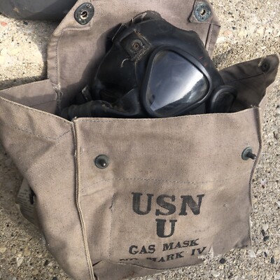 US WWII USN MK 4 GAS MASK MARK IV WW2 navy Issue 1944 | eBay