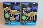 Discovery Kids Lot 2 Dinosaur Excavation Kits T-Rex & Diplodocus Dig Science Toy