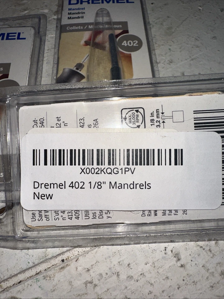 Lot Of 120 Dremel 402 Stainless Steel Rotary Tool Mandrel, 1/8" Shank Diameter - Image 4 of 4