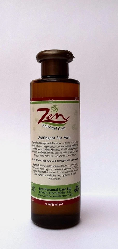 MENs FACE ASTRINGENT Organic Pack 3 150ml Removes dirts causes clogged pores - Image 2 of 3