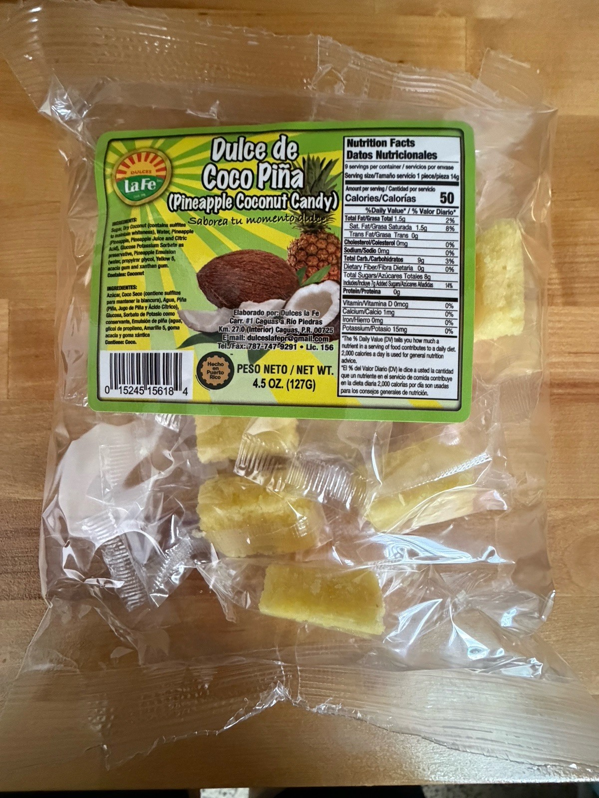 Caramelo de coco-piña (Coco-Pina) de Fabrica De Dulces La Fe