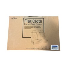 Fh Group Blue Black Flat Cloth Bucket Seat Covers Fb050102 Universal Fit Set 2