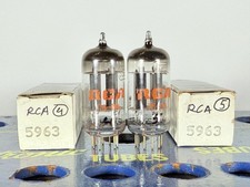 Closely Matched Pair RCA 5963 12AU7 NOS NIB Same Date Tested Like NOS Tube