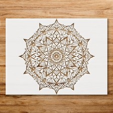 Sacred Geometry Mandala Wall Art Reusable Plastic Stencil Physical Product -
