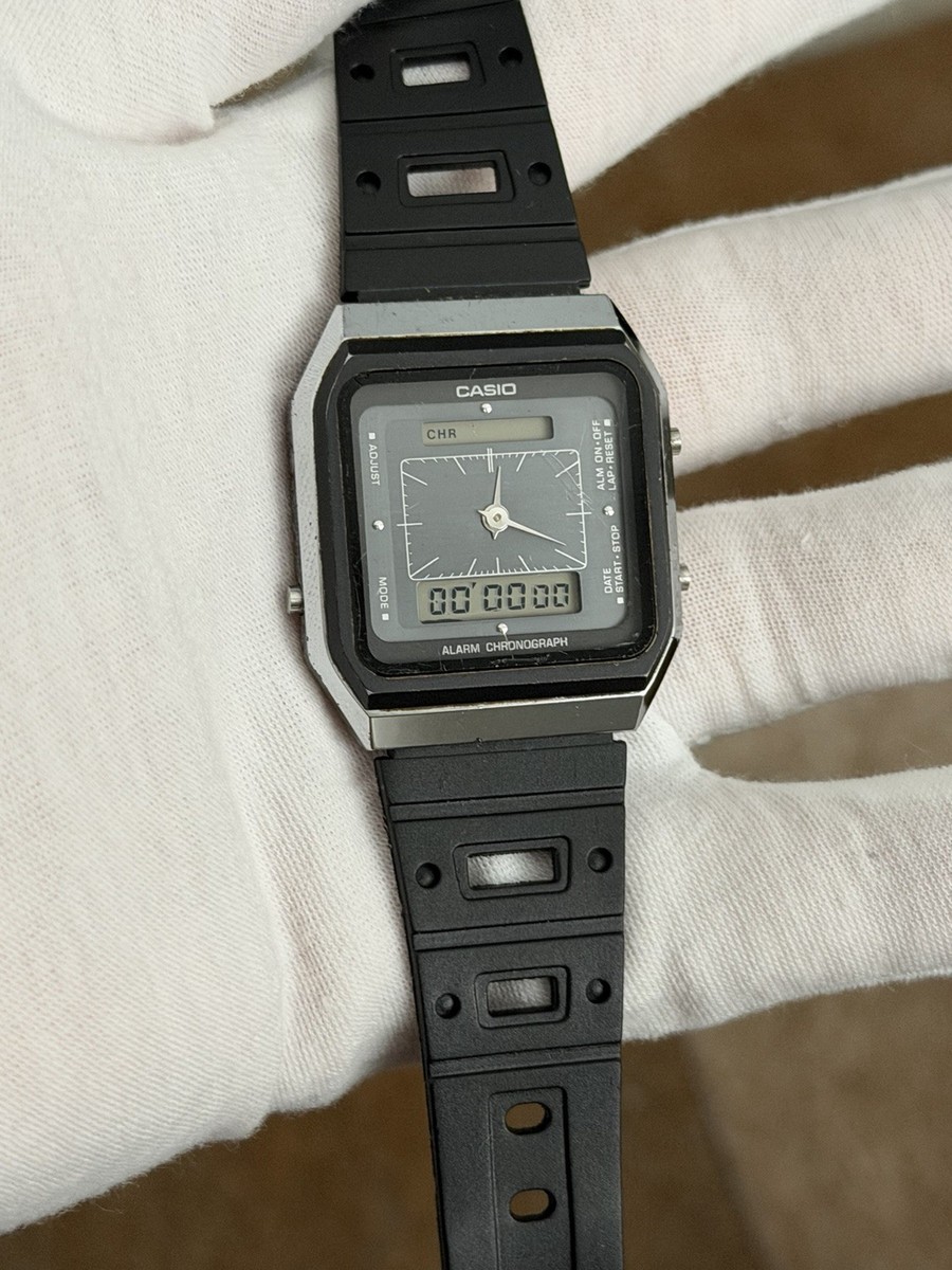 CASIO カシオ ヴィンテージ アナデジ AQ-101 Vintage 1980's CASIO AQ-101 (302) JAPAN C Digital/Analog Men's