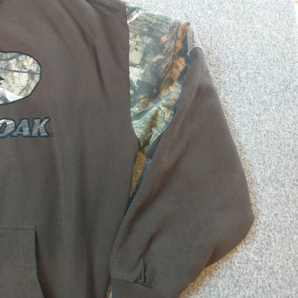 Pulôver masculino Mossy Oak com capuz camuflado marrom GG Staghorn Outfitters caça ao ar livre - Imagem 4 de 4