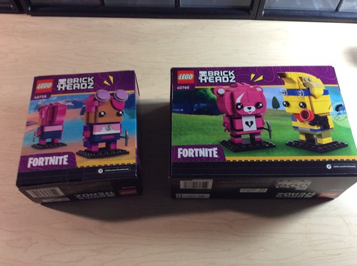 New Sealed Lego Brickheadz Fortnite 40728 & 40760 Brite Bomber Cuddle Team Peely - Picture 2 of 2