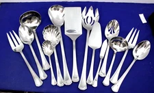14 PIECE SERVING SET Reed & Barton Arlington Newton Glossy 18/10 Stainless