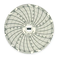 DICKSON C308 Circular Paper Chart, 7 day, 60 pkg 5KE73
