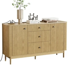 Sideboard Buffet Cabinet with Storage 2 Doors & 3 Drawers Shelve Storage Cabinet