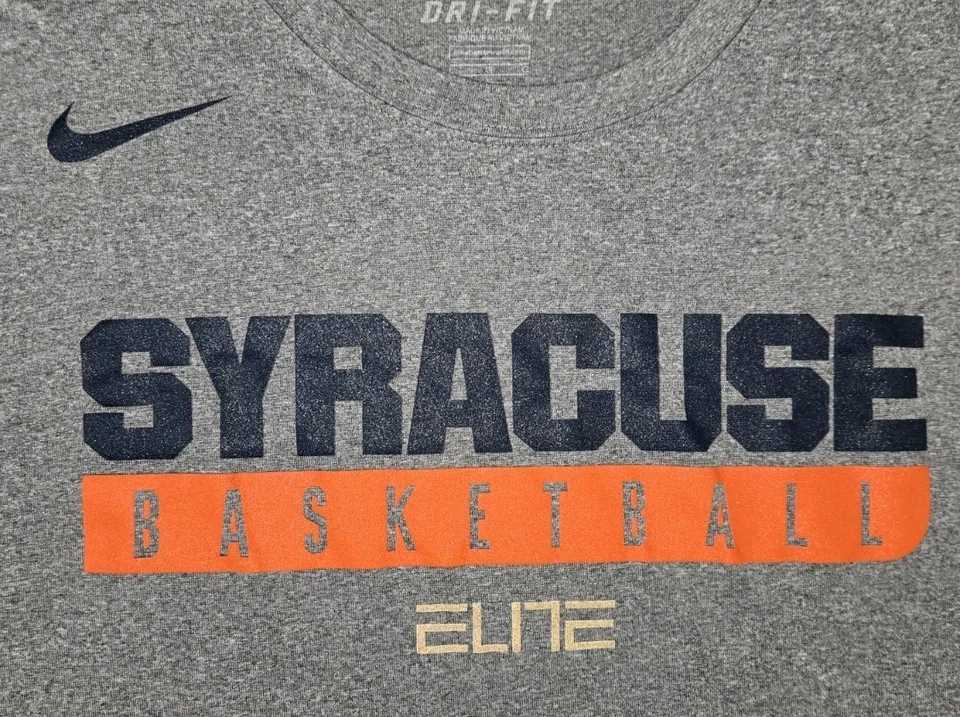 Camiseta de baloncesto Nike DriFit Elite Syracuse manga larga gris para hombre grande Foto 4 de 4