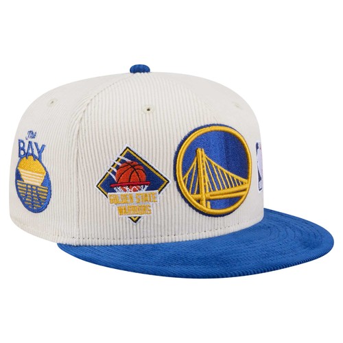 Men's New Era Cream Golden State Warriors Two-Tone 9FIFTY Snapback Hat - Bild 3 von 6