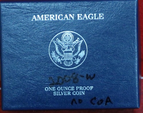 Uncirculated Proof 2008-W American Eagle Silver One Dollar No COA - Picture 2 of 2
