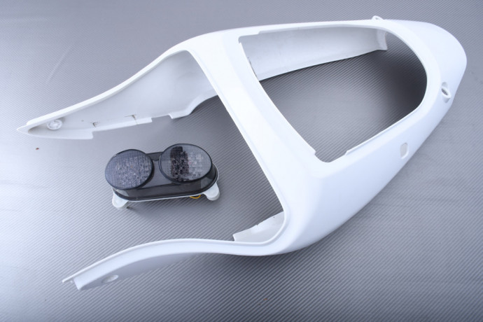 Coque arrière brute avec feu fumé pour moto Kawasaki ZX6R 1998-1999