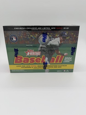#ad 2024 Topps Heritage Baseball Giant Box Sealed 17 Packs De la Cruz amp; Caminero $49.99