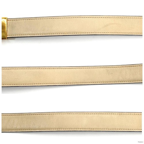 Gucci Leather Belt Interlocking G Gold Buckle Men's Women's Classic Accessory - Picture 4 of 9