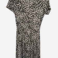 Old Navy Grey Leopard Print Dress, Size Small