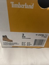 Timberland Premium 6" Waterproof Boot, Youth Size 3 Wheat Nubuck TB 012709 713
